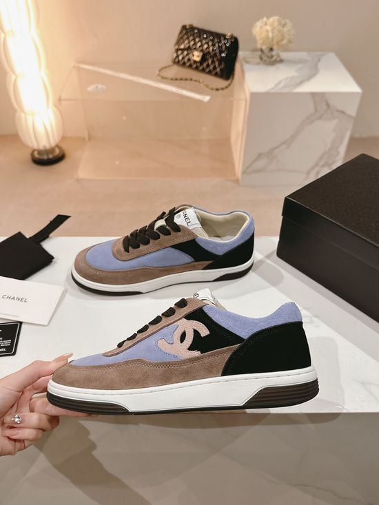 Chanel Casual Colorblock Sneakers Comfortable Breathable Daily Walking Shoes