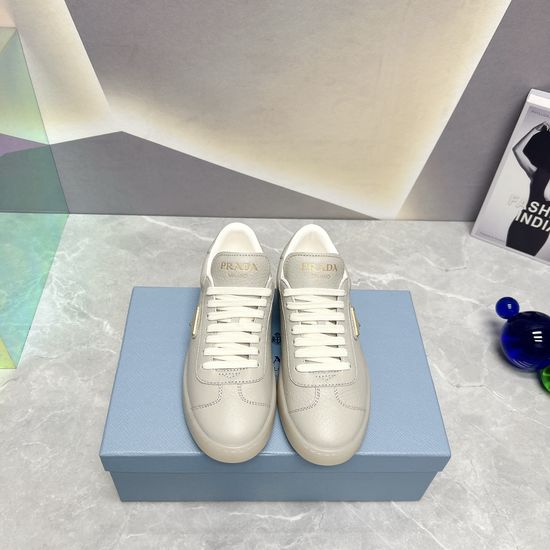 Prada Leather Casual Slip-on Shoes with Soft Lining