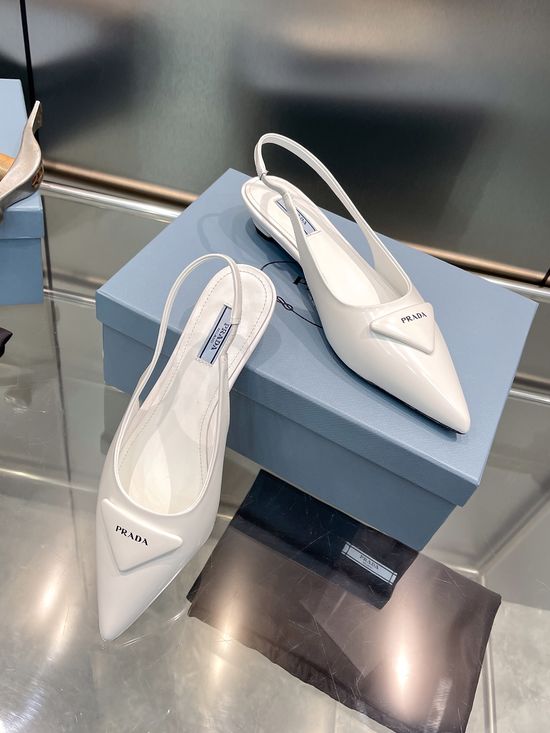 Prada Classic Leather Pointed Toe Casual Dress Shoes