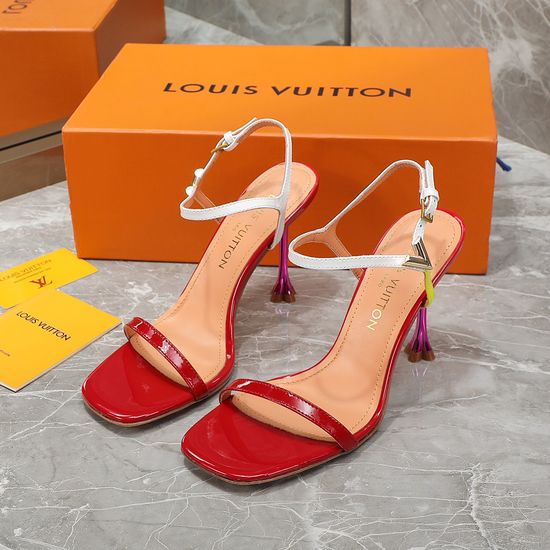 Louis Vuitton Suede Patent Upper Sheepskin Lining Leather Sole Sandals