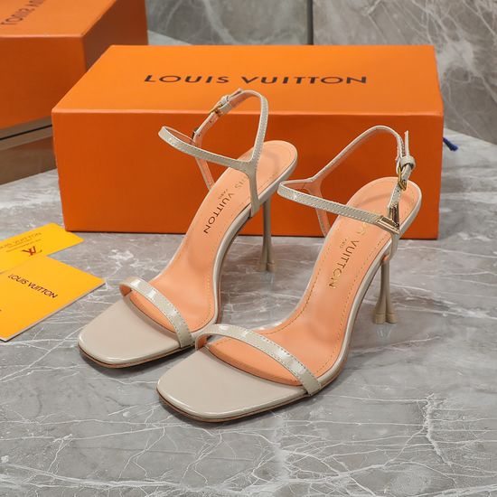 Louis Vuitton Suede Patent Upper Sheepskin Lining Leather Sole Sandals