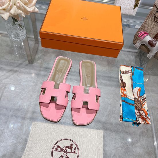 Hermes Calfskin Casual Slides Soft Comfortable Daily Wear Footwear