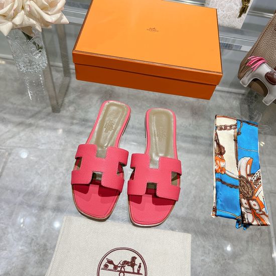 Hermes Calfskin Casual Slides Soft Comfortable Daily Wear Footwear
