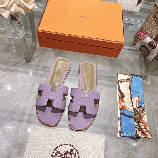 Hermes Calfskin Casual Slides Soft Comfortable Daily Wear Footwear