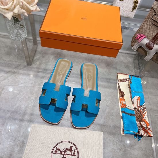 Hermes Calfskin Casual Slides Soft Comfortable Daily Wear Footwear