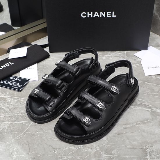 Chanel Classic Soft Leather Casual Beach Shoes Comfortable All-match