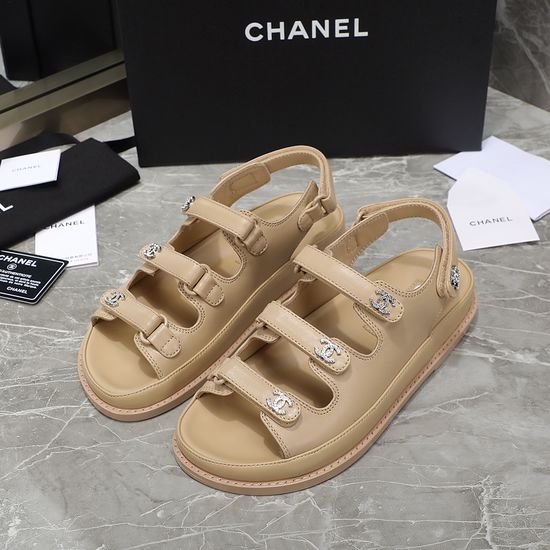 Chanel Classic Soft Leather Casual Beach Shoes Comfortable All-match