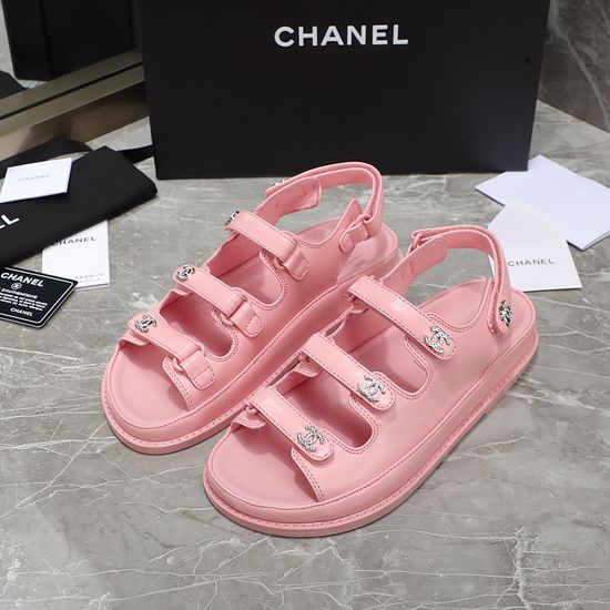 Chanel Classic Soft Leather Casual Beach Shoes Comfortable All-match