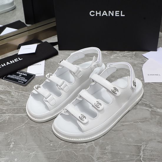 Chanel Classic Soft Leather Casual Beach Shoes Comfortable All-match