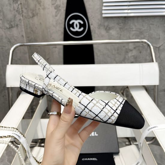 Chanel Classic Sheepskin Flat Sandals with Silk Lining