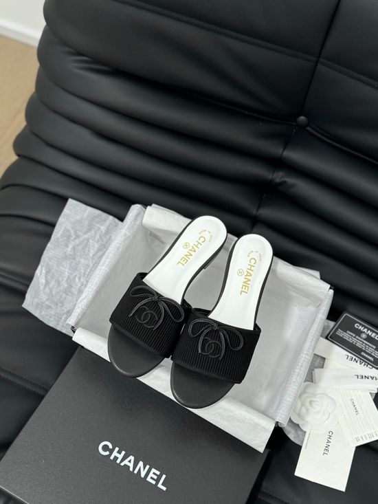 Chanel Soft Flannel Upper Casual Slip-on Slippers