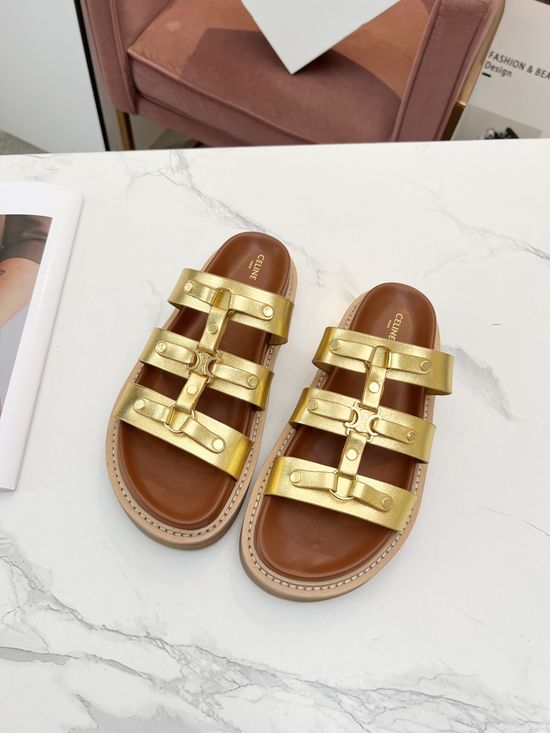 Celine Hardware Buckle Decor Comfortable Casual Sandals