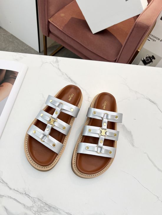 Celine Hardware Buckle Decor Comfortable Casual Sandals