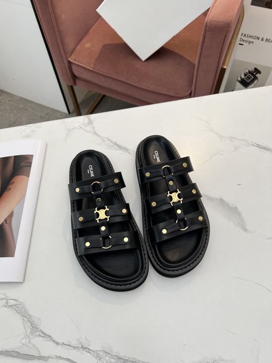 Celine Hardware Buckle Decor Comfortable Casual Sandals