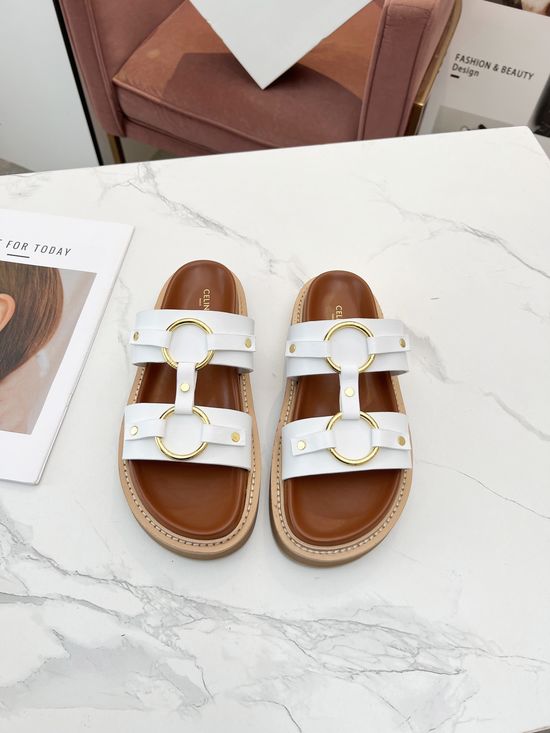 Celine Hardware Buckle Decor Comfortable Casual Sandals