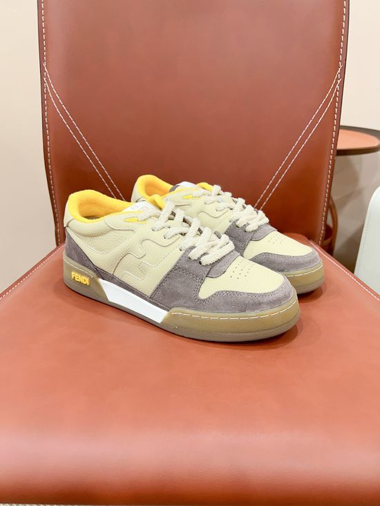 Fendi Vintage Stitched Soft Comfortable Daily Casual Sneakers