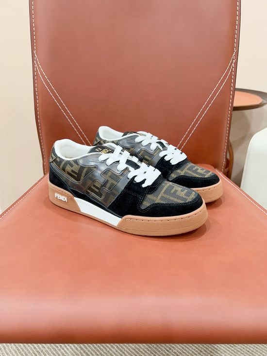 Fendi Retro Stitched Logo Sneakers Soft Lining Non-slip Casual Shoes
