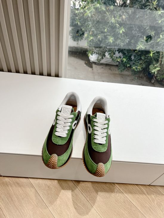 Loewe Color Block Hidden Heel Comfortable Casual Trainers