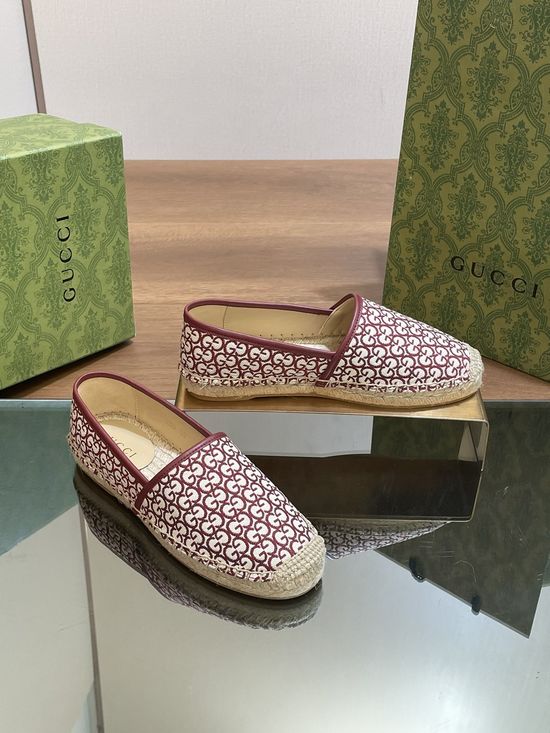 Gucci Printed Canvas Espadrilles with Non-slip Rubber Sole