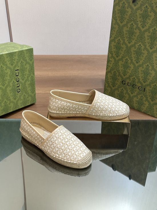 Gucci Printed Canvas Espadrilles with Non-slip Rubber Sole