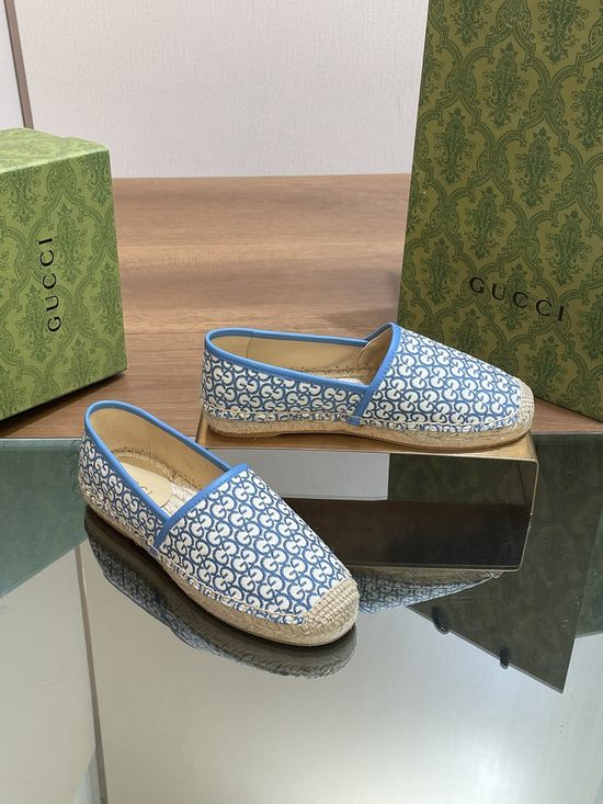 Gucci Printed Canvas Espadrilles with Non-slip Rubber Sole