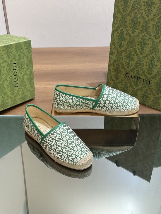Gucci Printed Canvas Espadrilles with Non-slip Rubber Sole