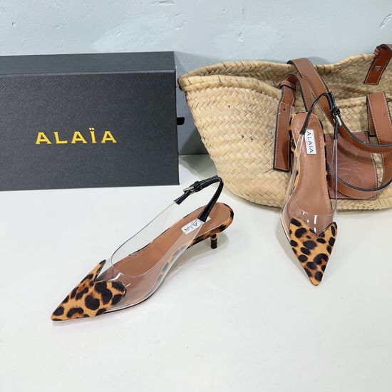 Alaia PVC Heart Kitten Heel Mules with Italian Leather Sole