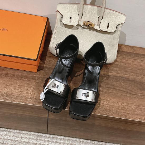 Hermes Sophisticated High-heeled Sandals with Kelly Buckle