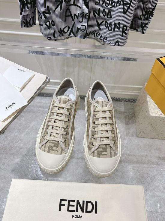 Fendi Monogram Canvas Casual Comfortable Lightweight Daily Shoes