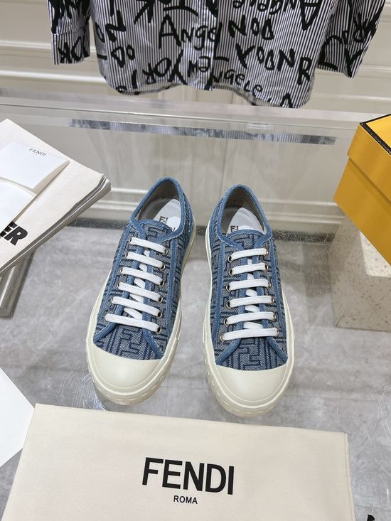Fendi Monogram Canvas Casual Comfortable Lightweight Daily Shoes