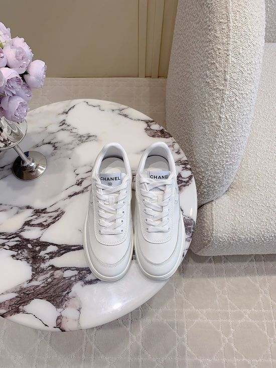 Chanel Comfortable Leather Casual Plank Shoes