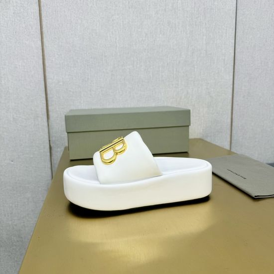 Balenciaga Thick Sole Wedge Slides Comfortable Casual Footwear