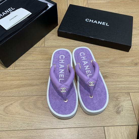 Chanel Soft Sheepskin Cushioned Comfort Flip Flops
