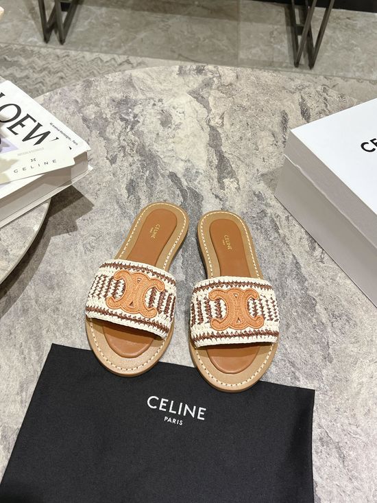Celine Premium Retro Roman Style Genuine Leather Sandals