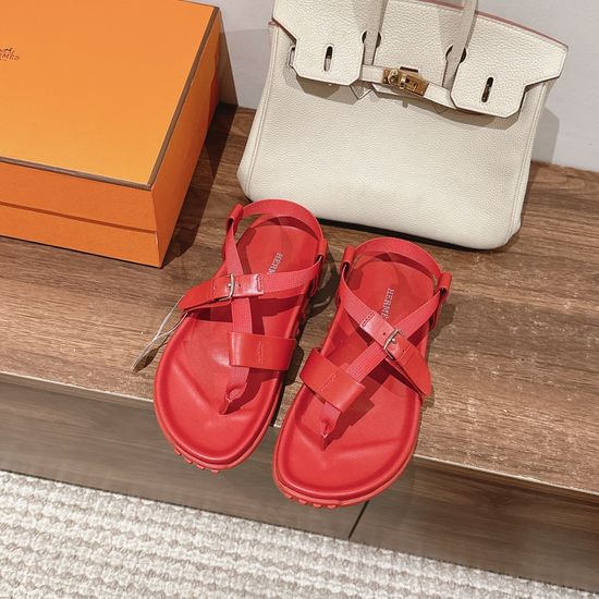 Hermes Casual Comfortable Leather Beach Sandals
