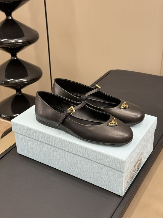 Prada Minimalist Premium Leather Mary Jane Shoes