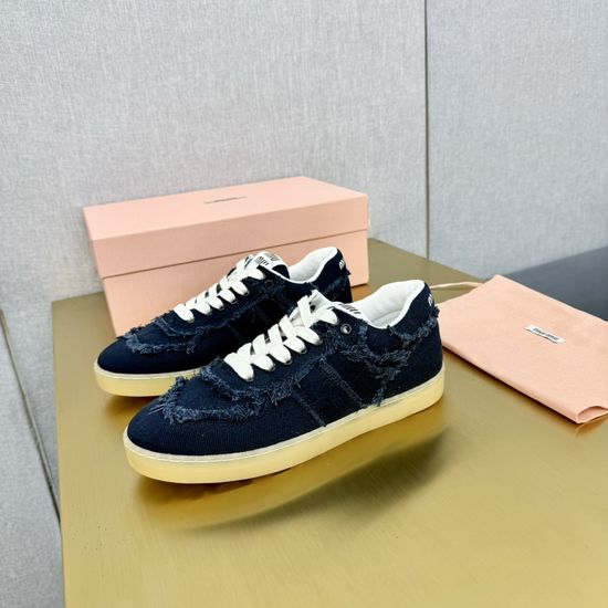 Miu Miu Classic Canvas Shoes with Rubber Sole Original Packaging