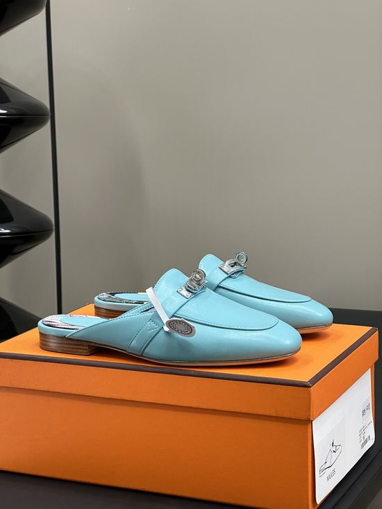 Hermes Classic Slip-On Mules With Premium Leather Lining