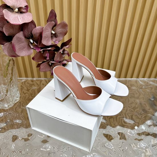 Amina Muaddi Patent Leather High Heel Shoes with Genuine Sole