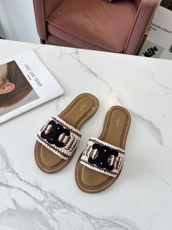 Celine Hand Stitched Comfortable Mule Slippers