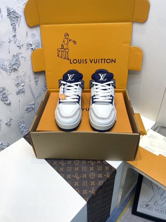 Louis Vuitton Premium Leather Low-top Fashion Sneakers