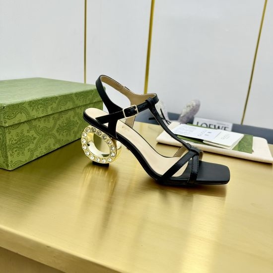 Gucci Unique Color Block Leather Sole Elegant Shoes