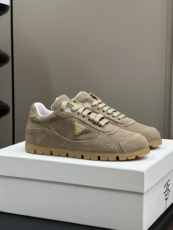 Prada Soft Suede Casual Shoes Sheepskin Lining Comfortable Fit
