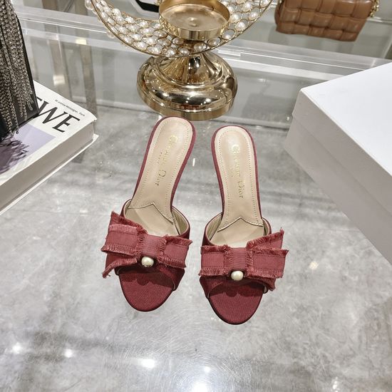 Christian Dior Elegant Tassel Bow Pointed Toe Flat Dress Shoes
