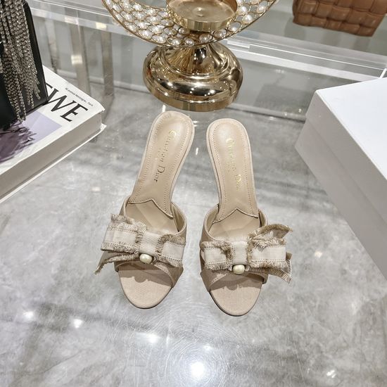 Christian Dior Elegant Tassel Bow Pointed Toe Flat Dress Shoes