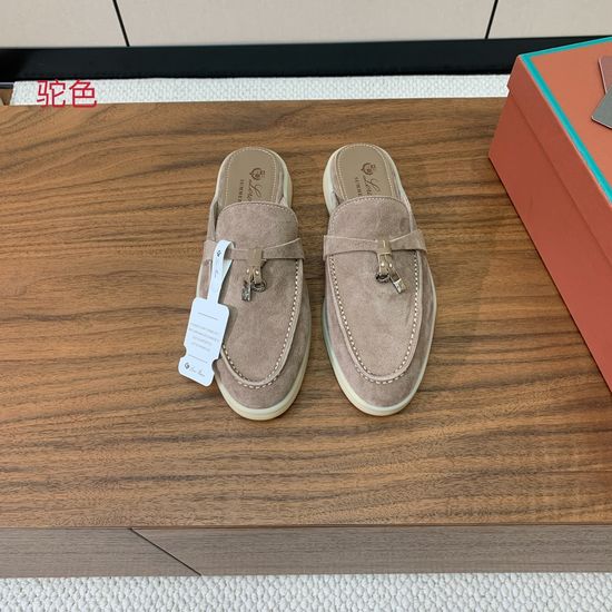 Loro Piana Premium Suede Loafers Hand Stitched Comfortable Sole