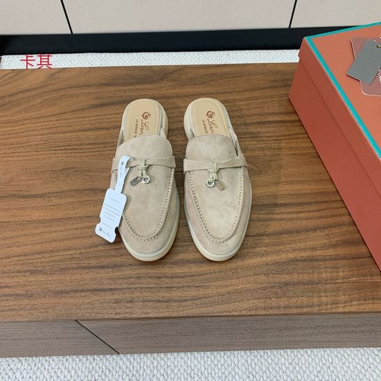 Loro Piana Premium Suede Loafers Hand Stitched Comfortable Sole