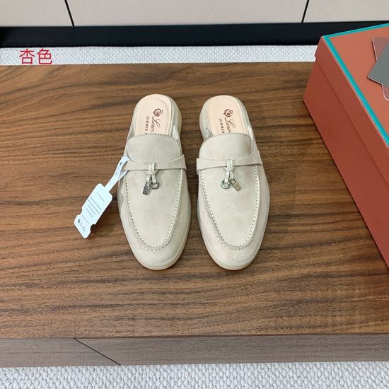 Loro Piana Premium Suede Loafers Hand Stitched Comfortable Sole