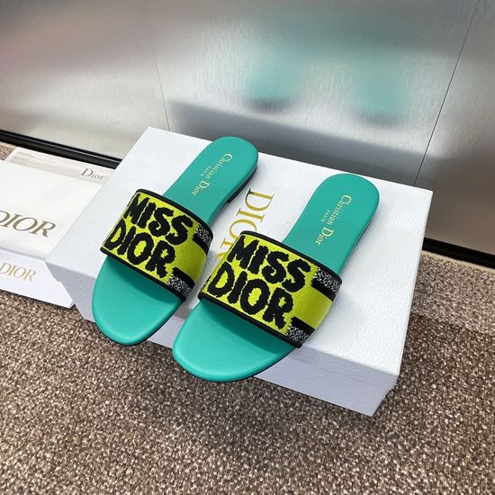 Christian Dior Embroidered Cylindrical Heel Sandals with Classic Logo