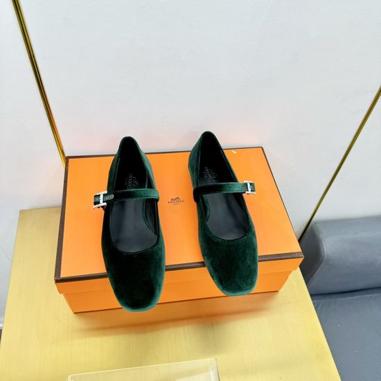 Hermes Handmade Suede Casual Comfortable Walking Shoes
